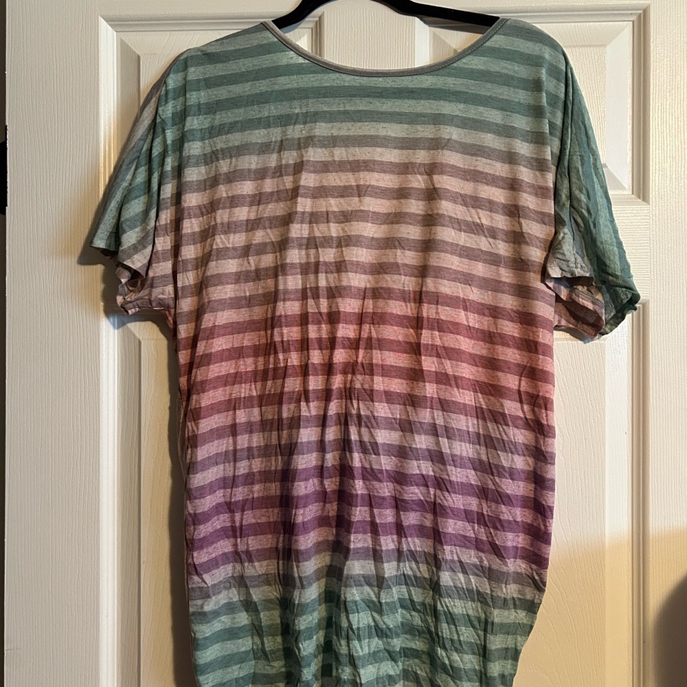 Striped Multicolor Short Sleeve Tee